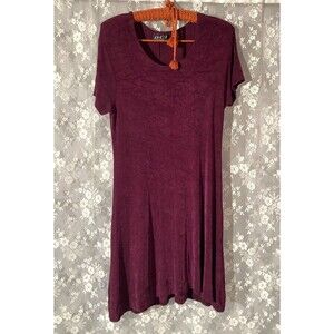 Vintage 90s Dress 1990s Microfiber Grunge Retro Whimsigoth Size Medium